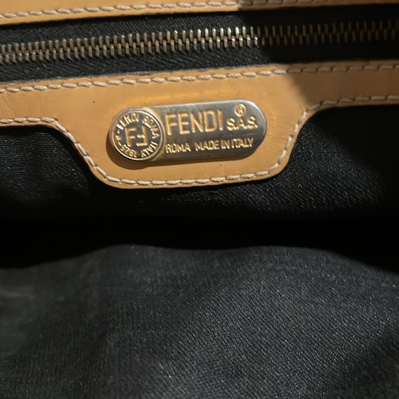 AUTH Vintage FENDI Pequin Stripe Canvas Crossbody Shoulder Bag! AUTHENTIC-Copy - Picture 11 of 17